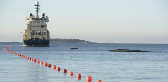 The laying of the C-Lion1 telecommunications cable