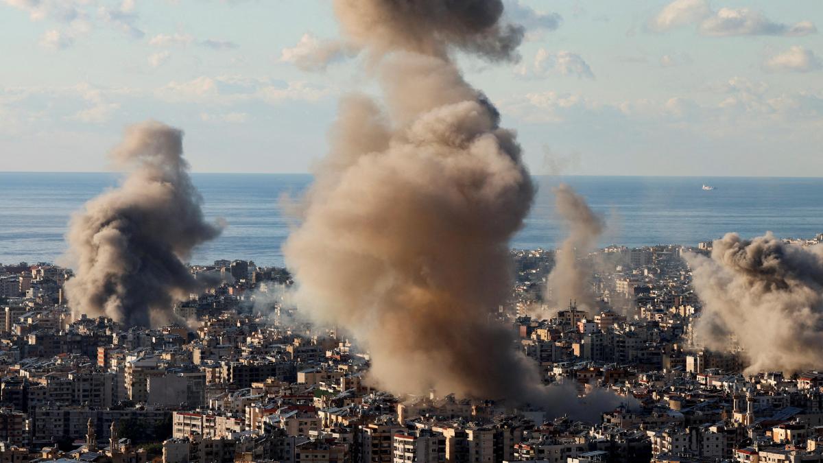 Israel launches massive attack across Beirut as Tel Aviv ceasefire debated