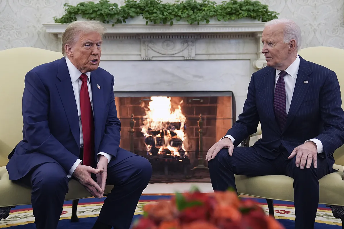 Trump thanks Biden in the Oval Office for facilitating the transition of powers, because politics "it's hard"