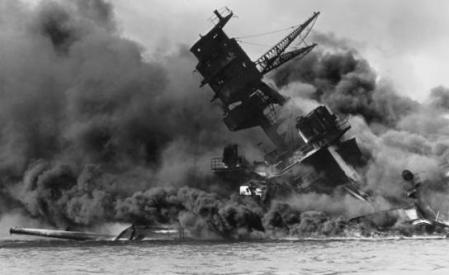 USS Arizona sinks after attack