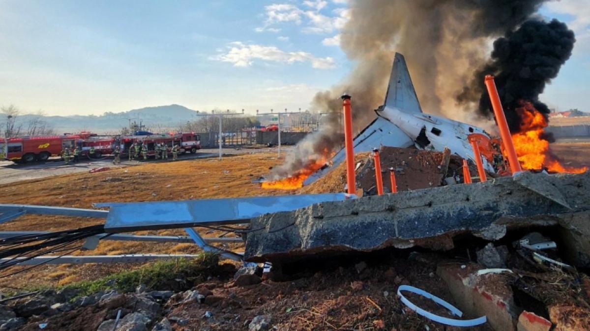 Images of the tragic plane crash in South Korea