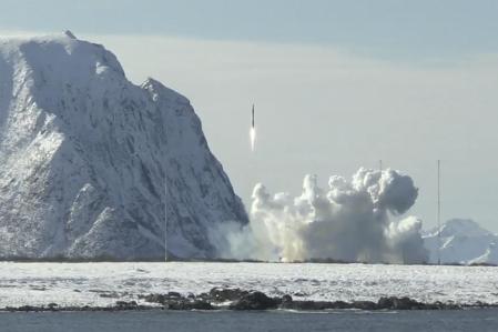 Moment in which the rocket has taken off.