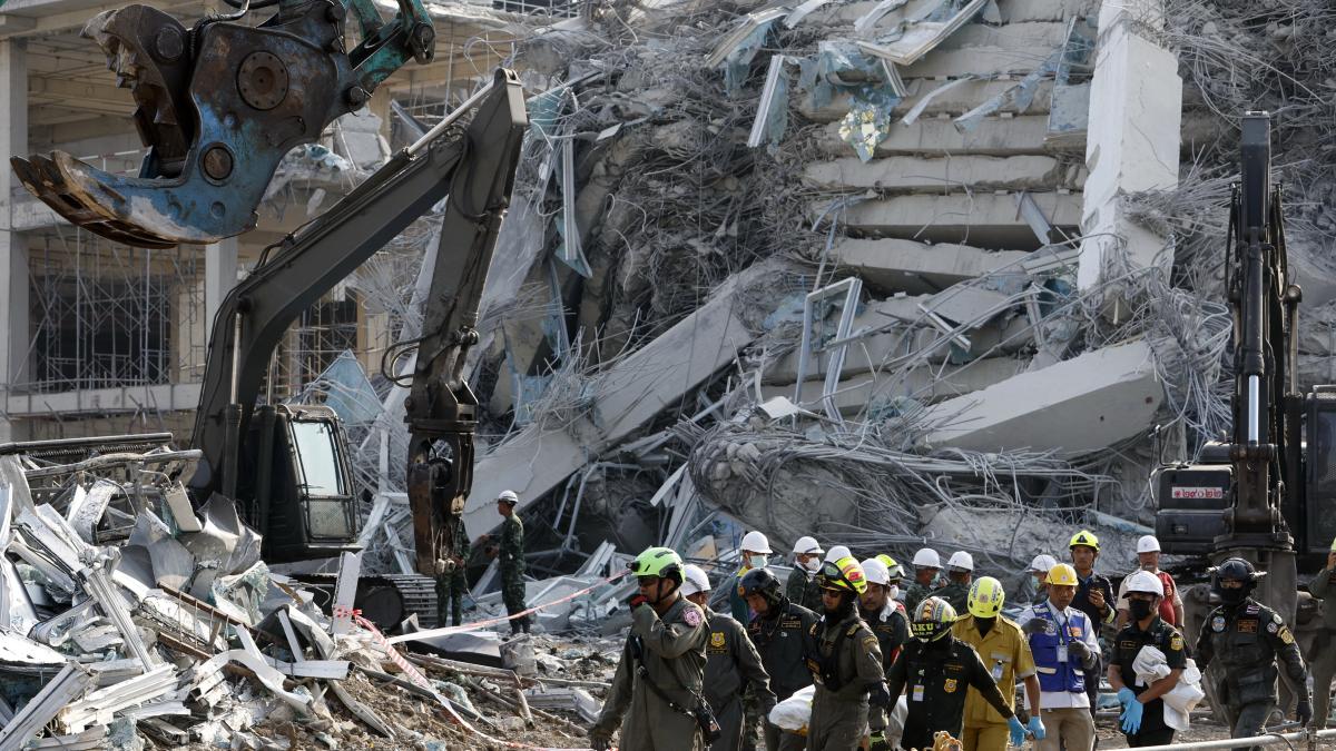 Thermal drones detect fifteen survivors under the crumbled scratches of Bangkok