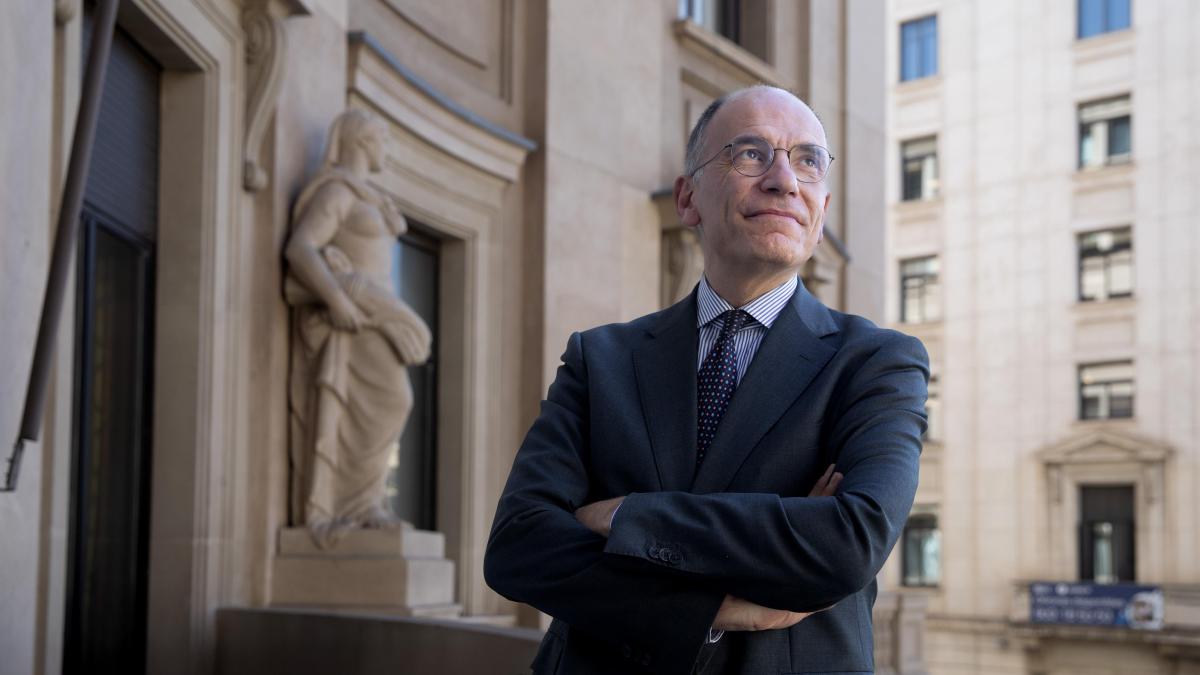 Former Italy Prime Minister Enrico Letta stars in the debate 'a plan for Europe' in avant -garde forums