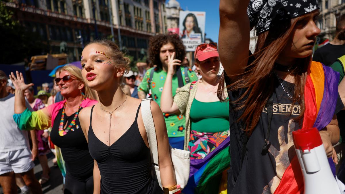 Tens of thousands of people join the prohibited march of Budapest's pride