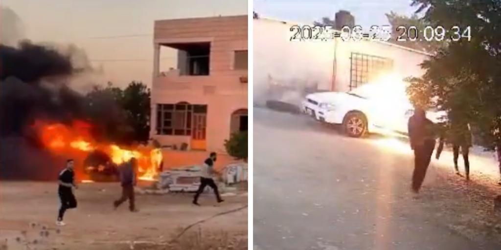 Israeli settlers attack and burn cars in a hoody village and three Palestinians die when trying to defend themselves