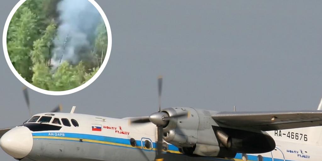 A commercial plane with more than 40 people on board crashes in Russia