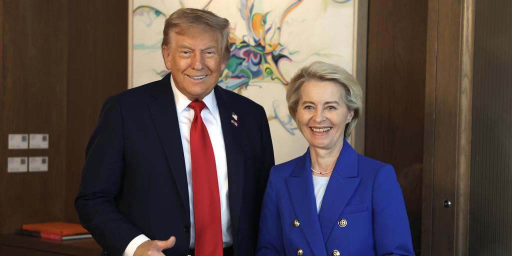 Von der Leyen and Trump will try to unlock face to face this Sunday between the US and the EU